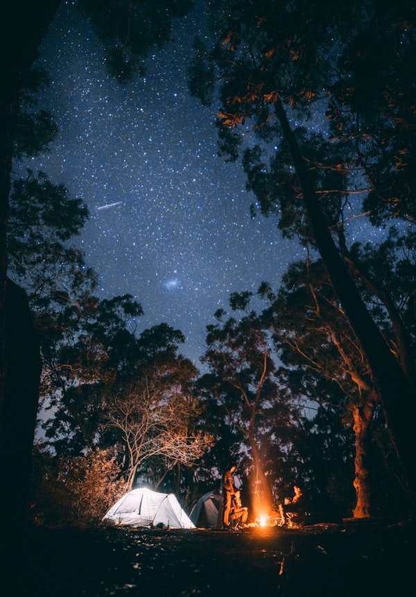 NIGHT. TENT. SHORTWAVE STATIC.